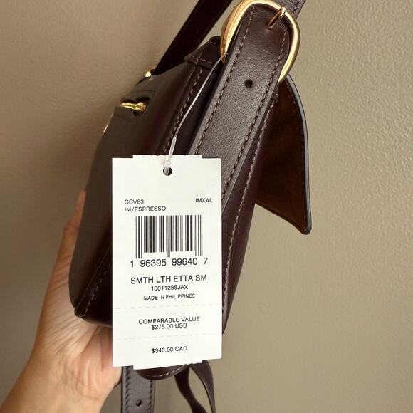 Coach Etta Small Flap Shoulder Bag CCV63 smooth leather/Im/Espresso - Picture 4 of 11